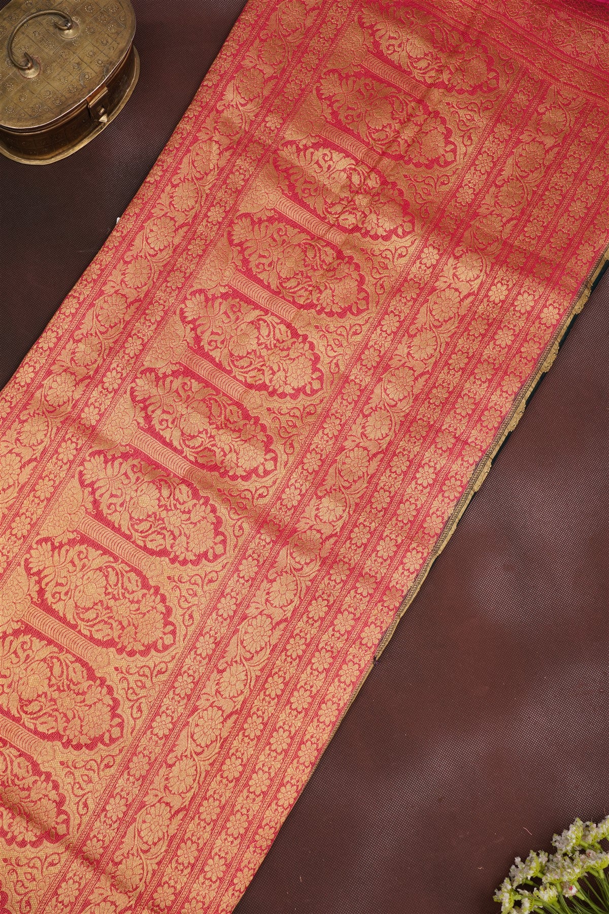 Banarasi Georgette Bottle Green Saree