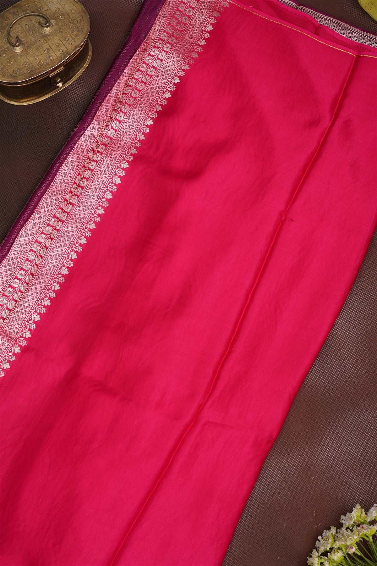 Banarasi Viscose Satin Purple Saree