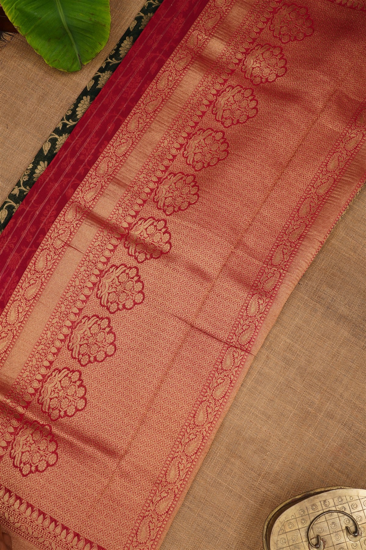 Banarasi Georgette Dark Green Saree