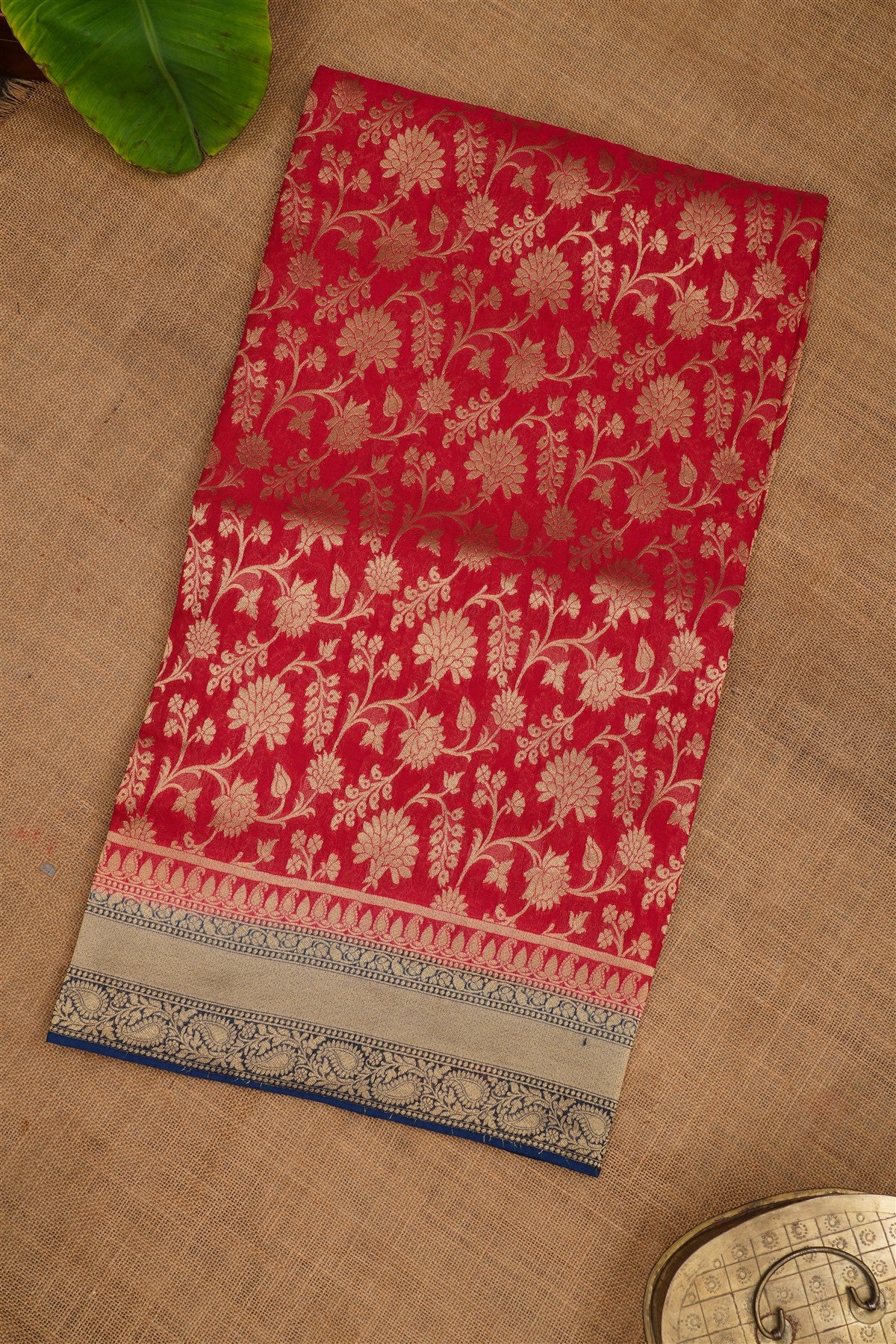 Banarasi Georgette Dark Pink Saree