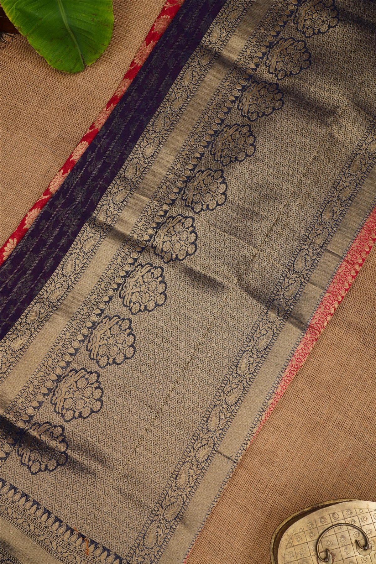 Banarasi Georgette Dark Pink Saree