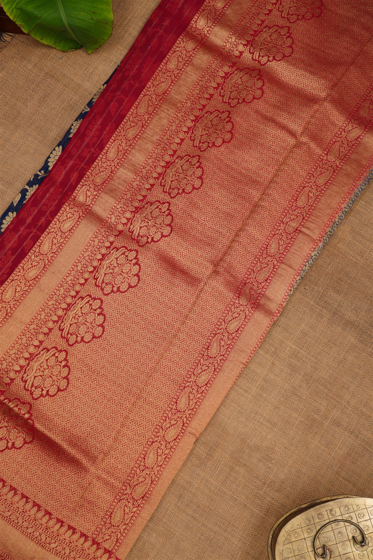 Banarasi Georgette Navy Blue Saree