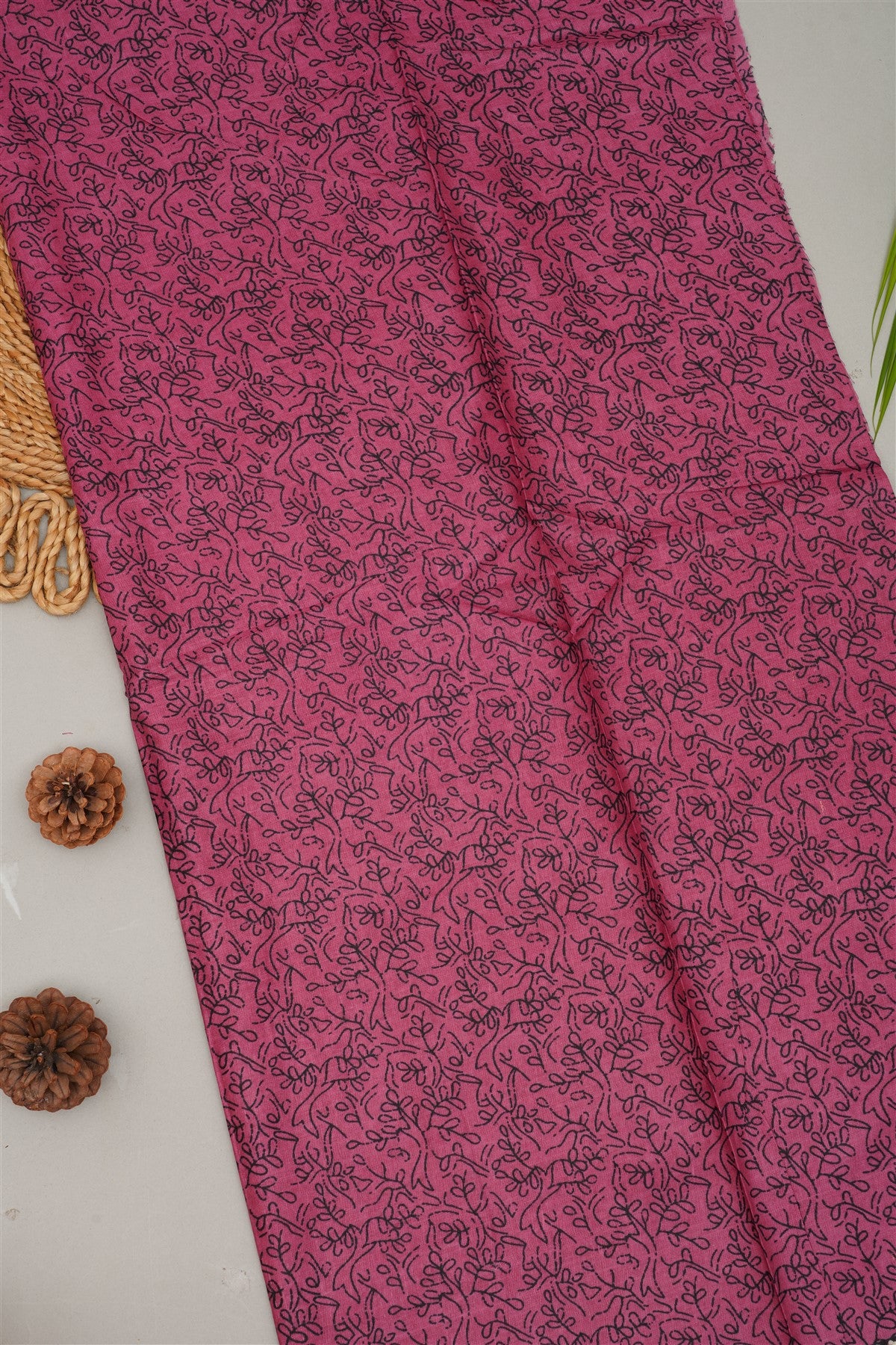 Fancy Cotton Dusty Pink Saree