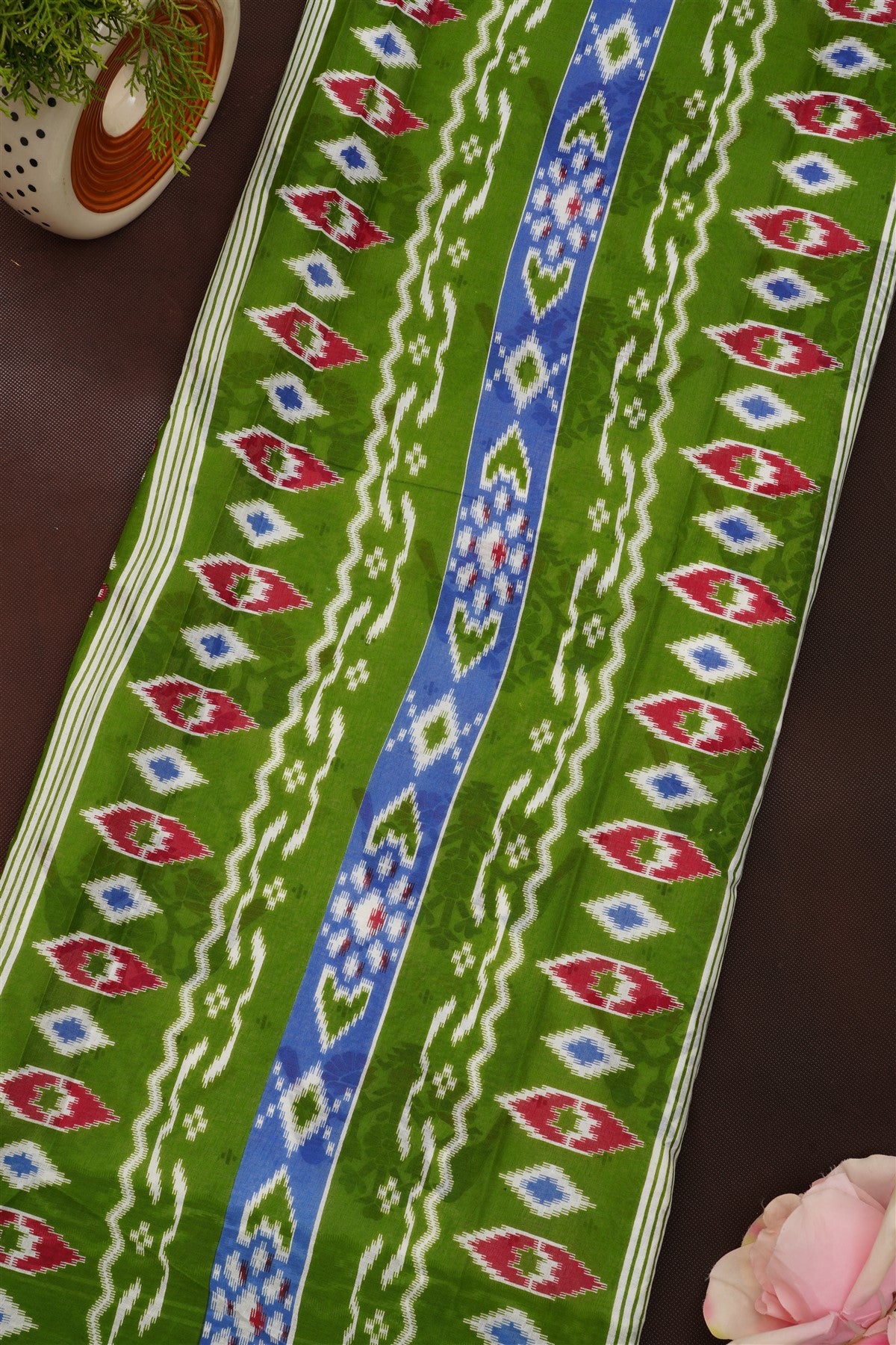 Fancy Cotton White Saree