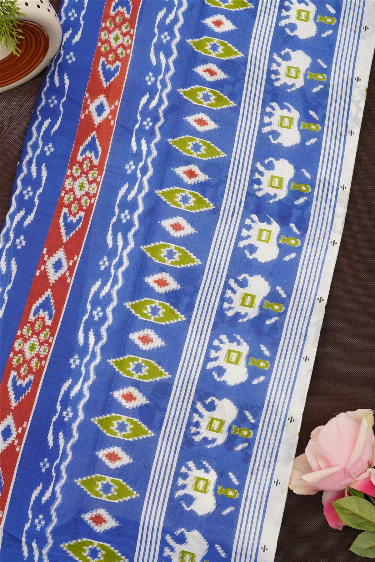 Fancy Cotton White Saree