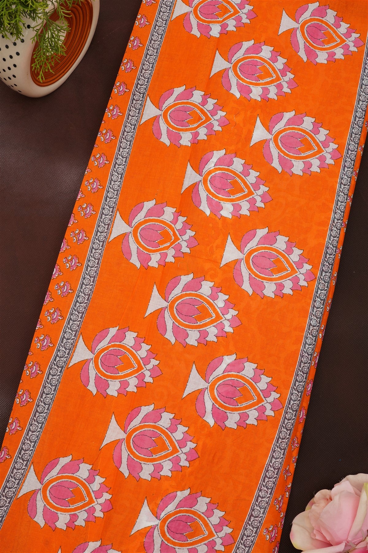 Fancy Cotton White Saree