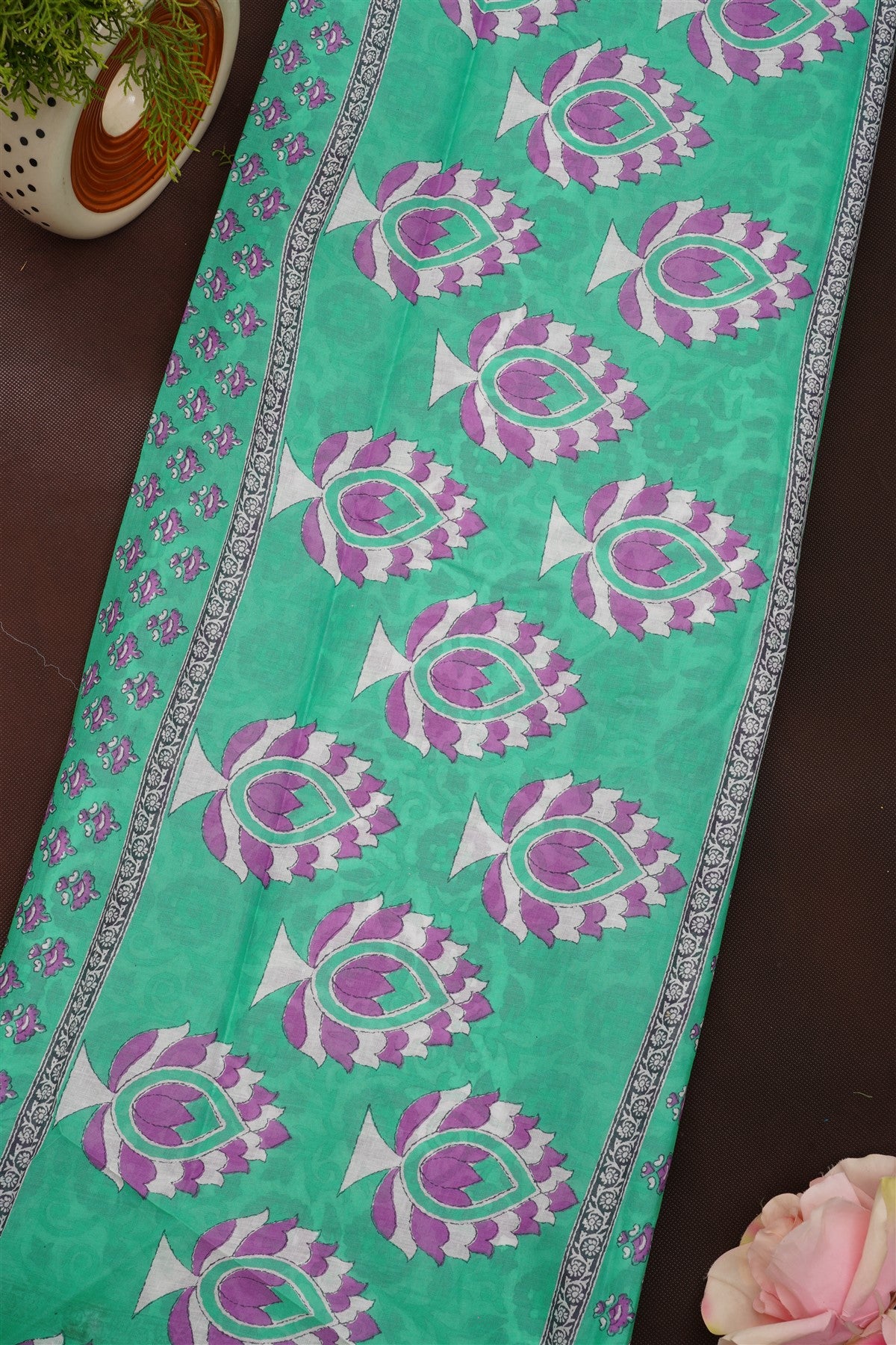 Fancy Cotton White Saree