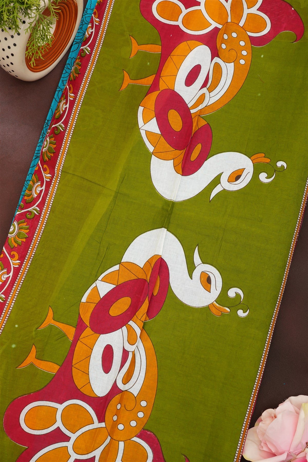 Fancy Cotton Blue Saree
