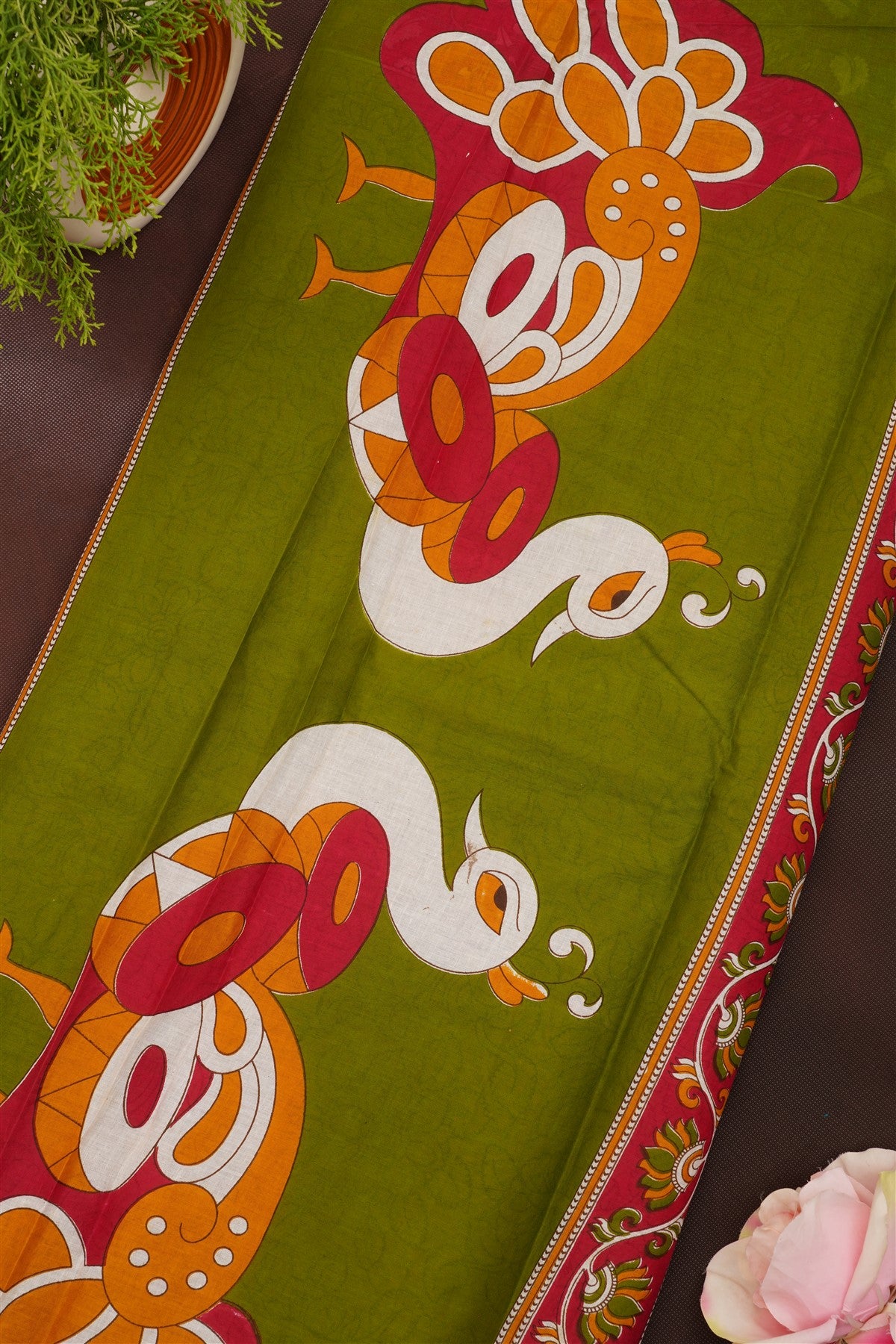Fancy Cotton Light Brown Saree