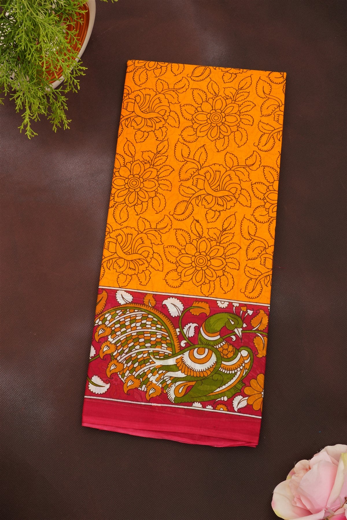 Fancy Cotton Mustard Saree