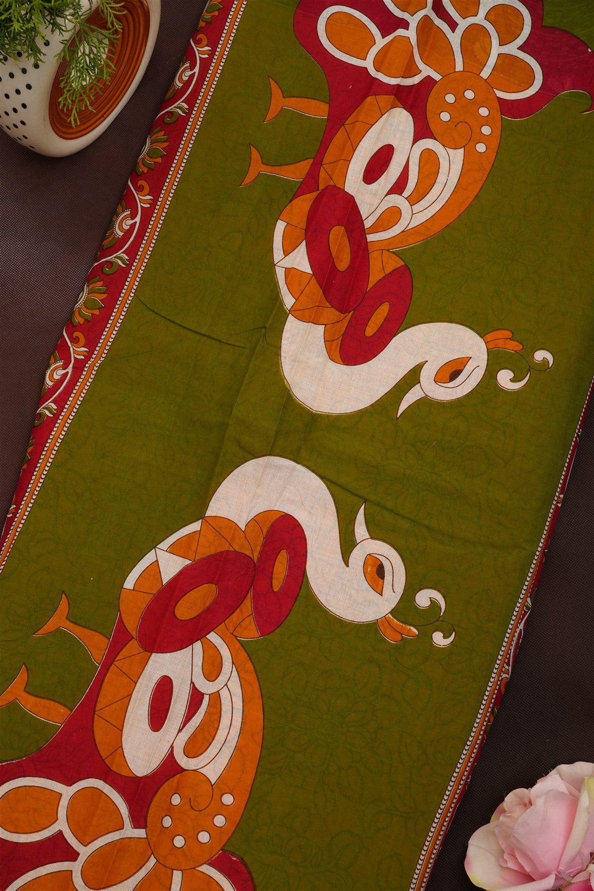Fancy Cotton Mustard Saree