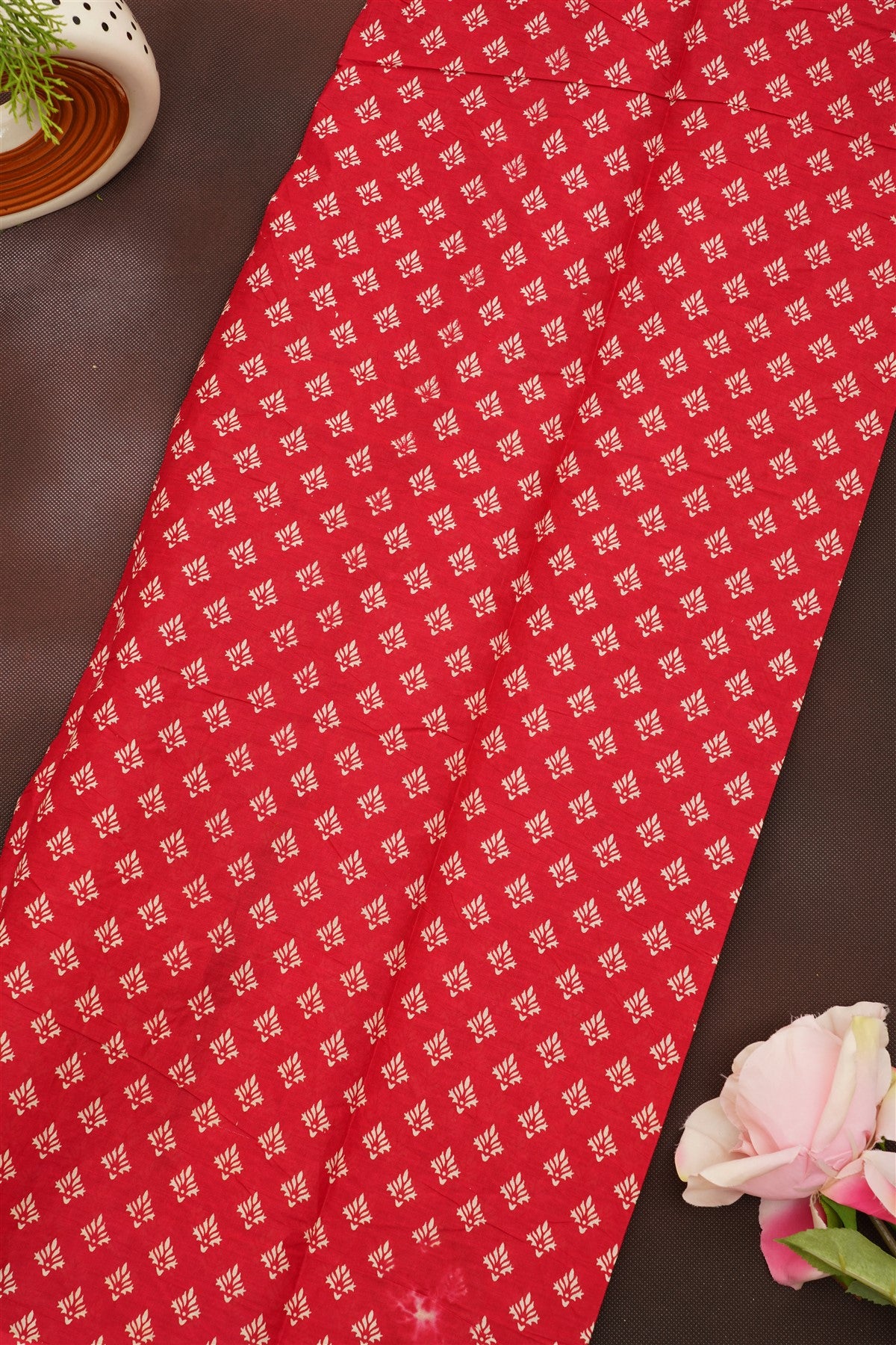 Fancy Cotton Maroon Saree