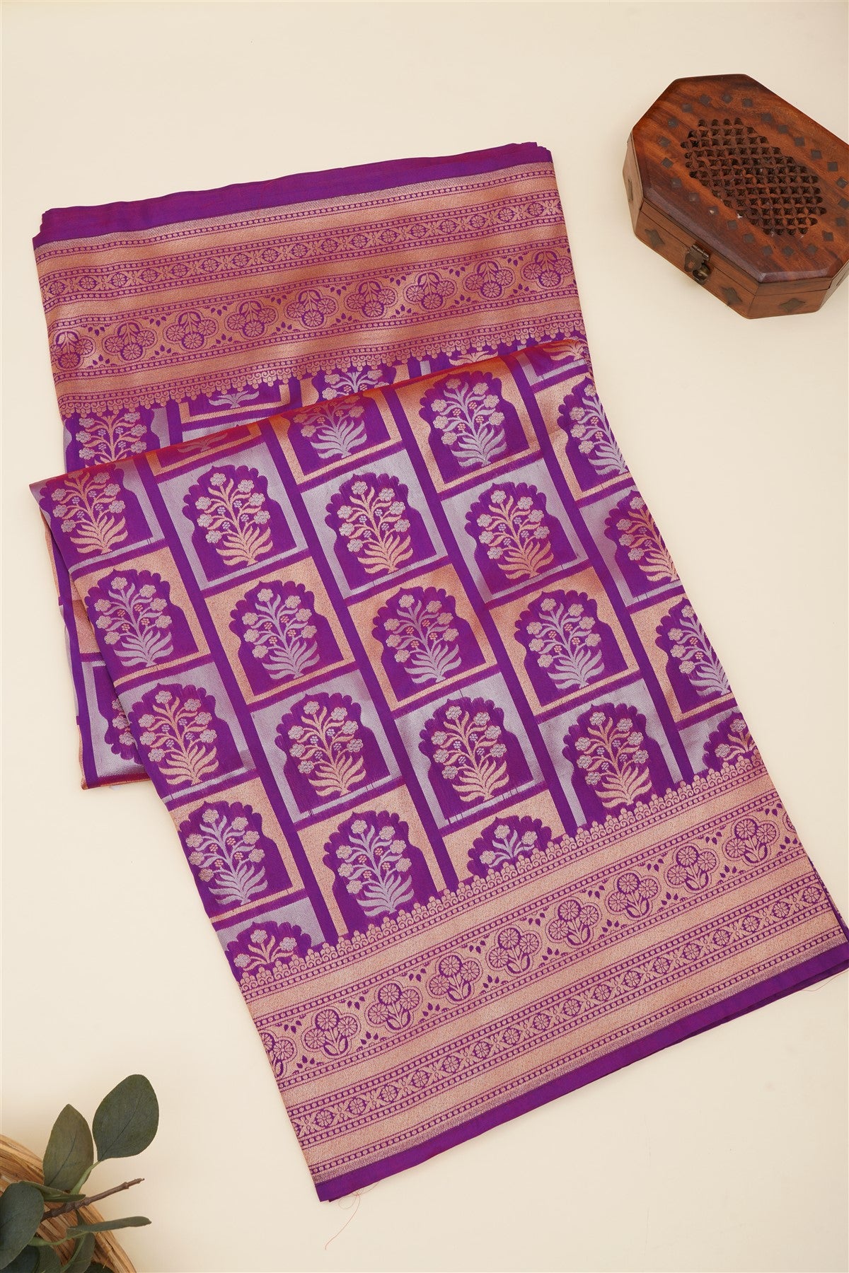 Banarasi Silk Purple Saree