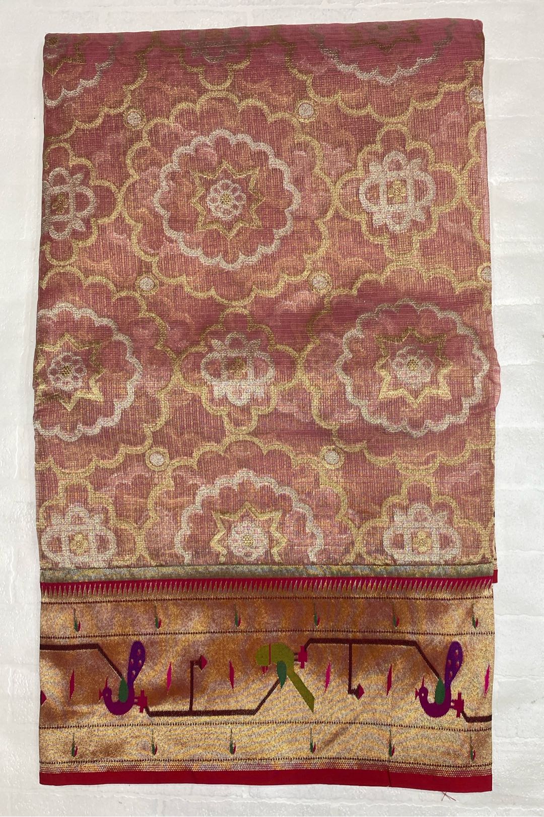 Banarasi Kota Light Pink Saree