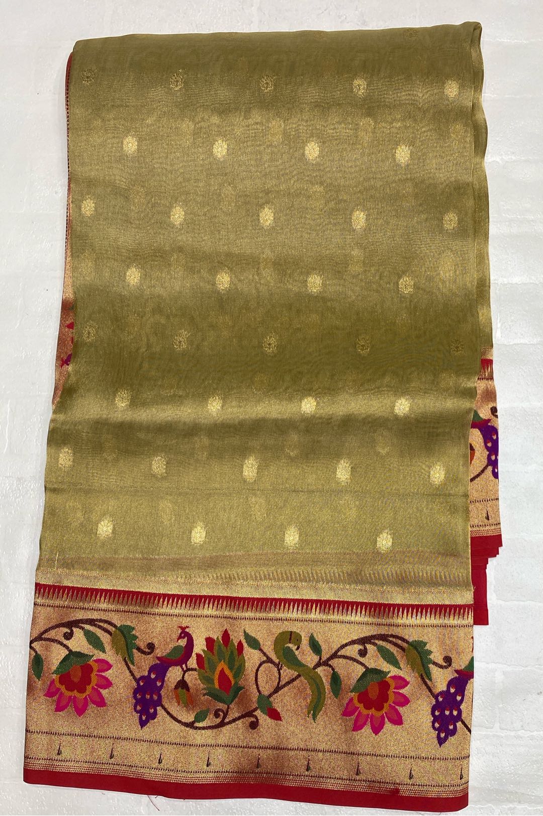 Banarasi Tissue Silk Beige Saree