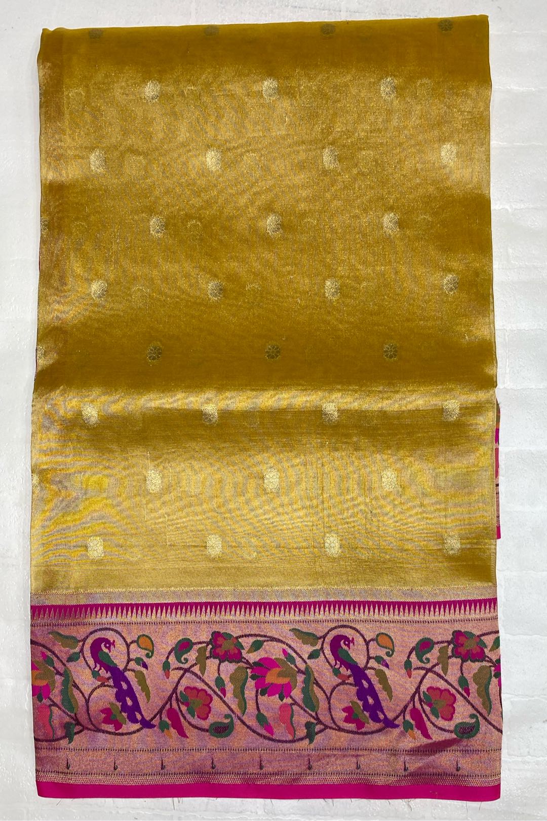 Banarasi Tissue Silk Yellow Saree