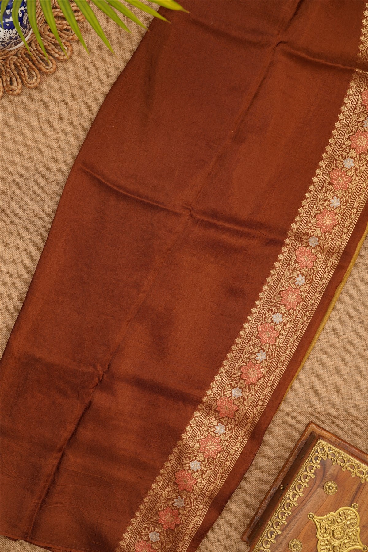 Banarasi Silk Olive Green Saree