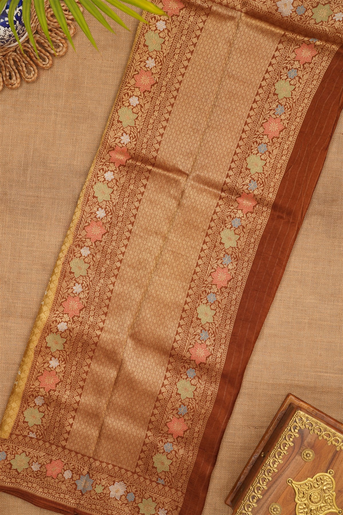 Banarasi Silk Olive Green Saree