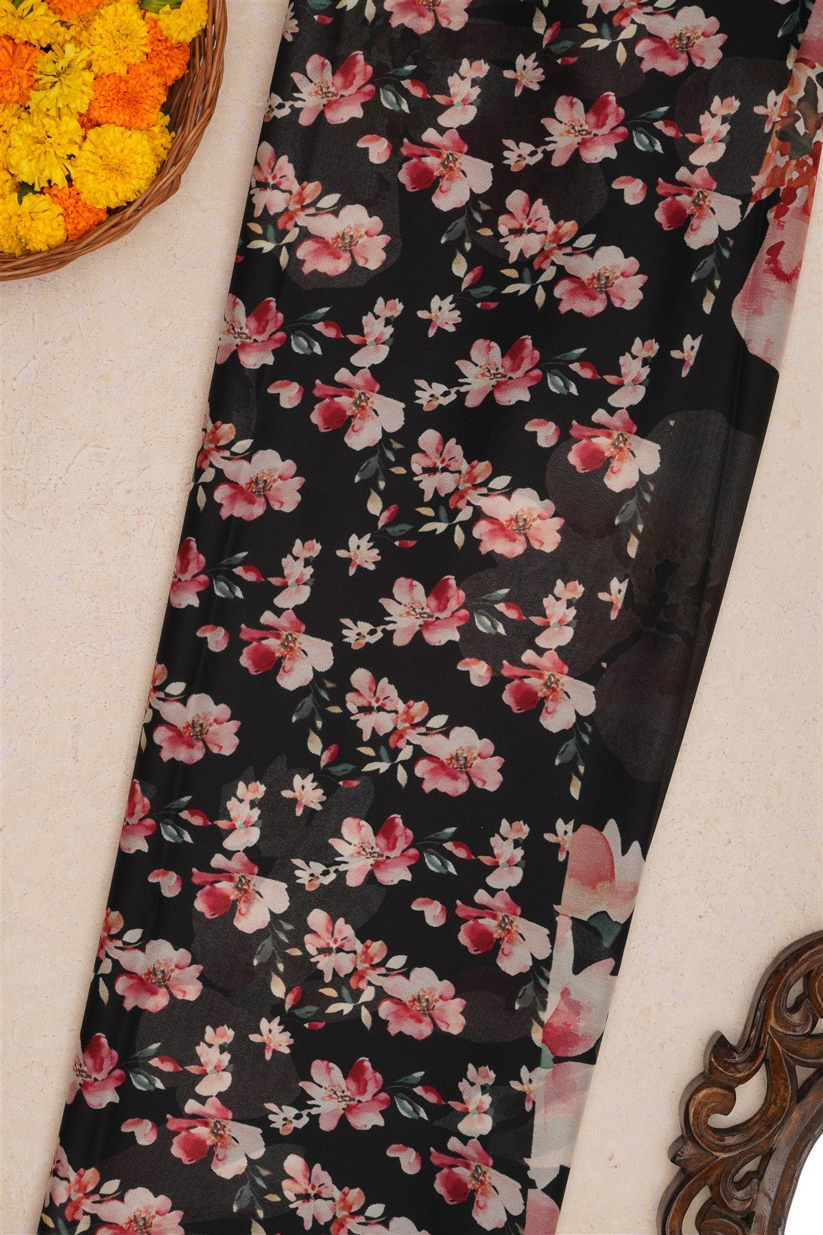 Fancy Chiffon Black Saree