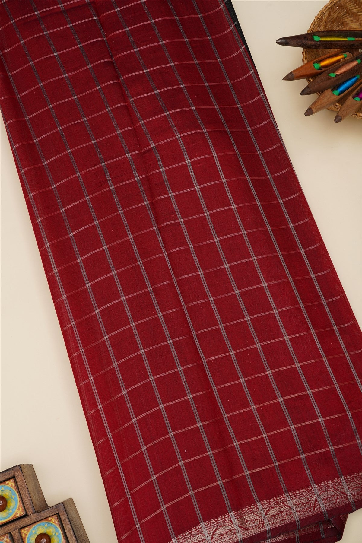 Mangalagiri Silk Black Saree