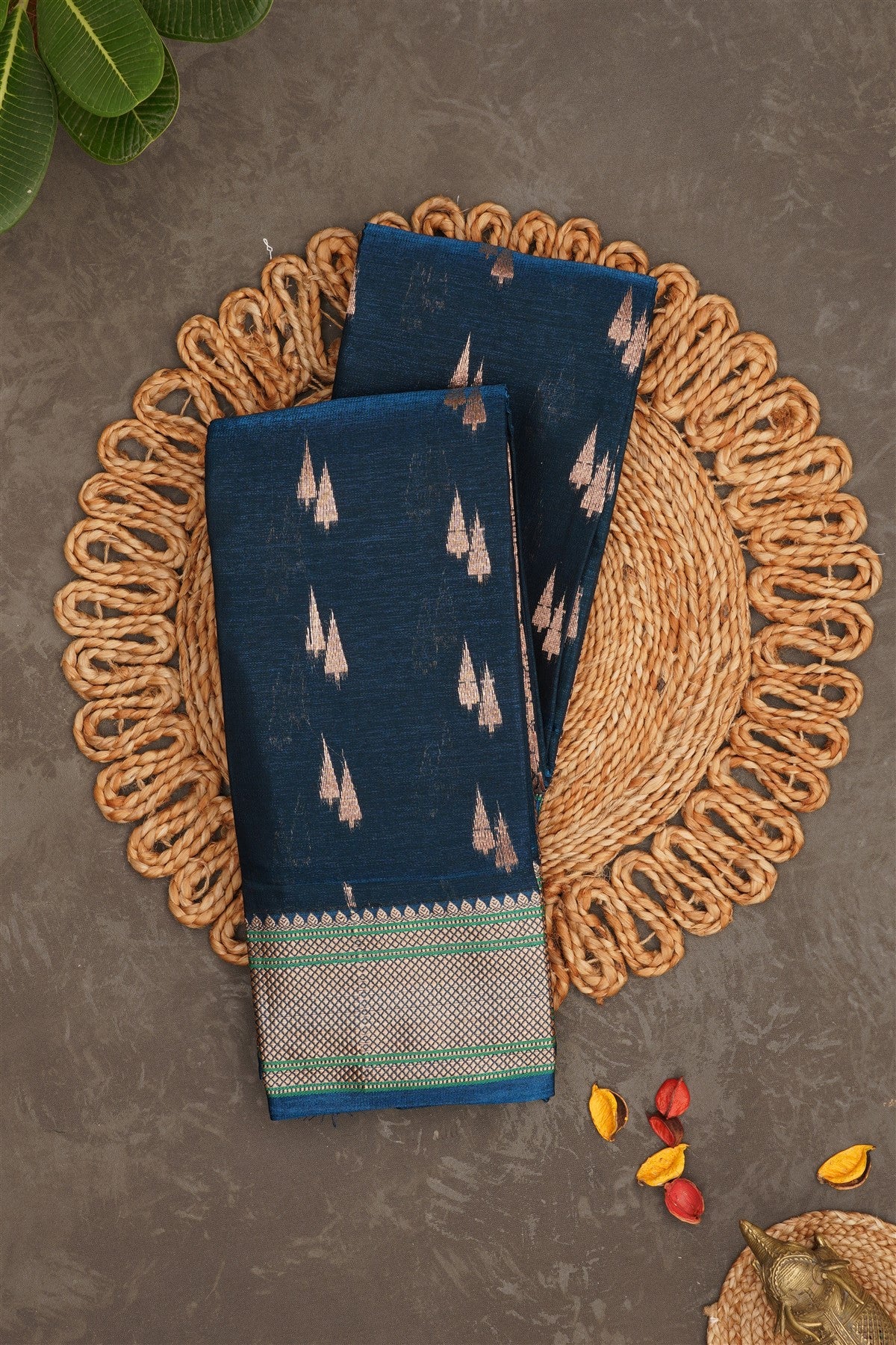Narayanapet Silk Dark Blue Saree