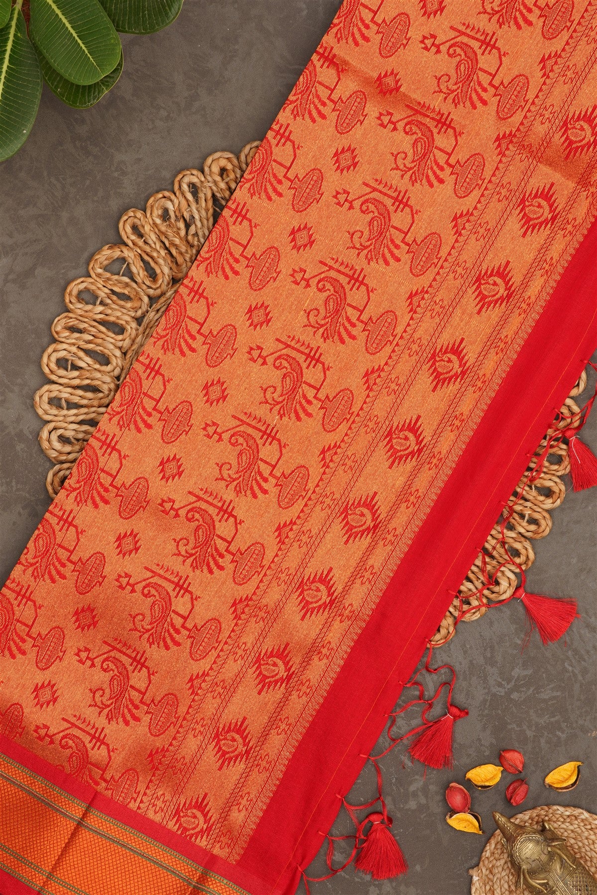 Narayanapet Silk Dark Green Saree