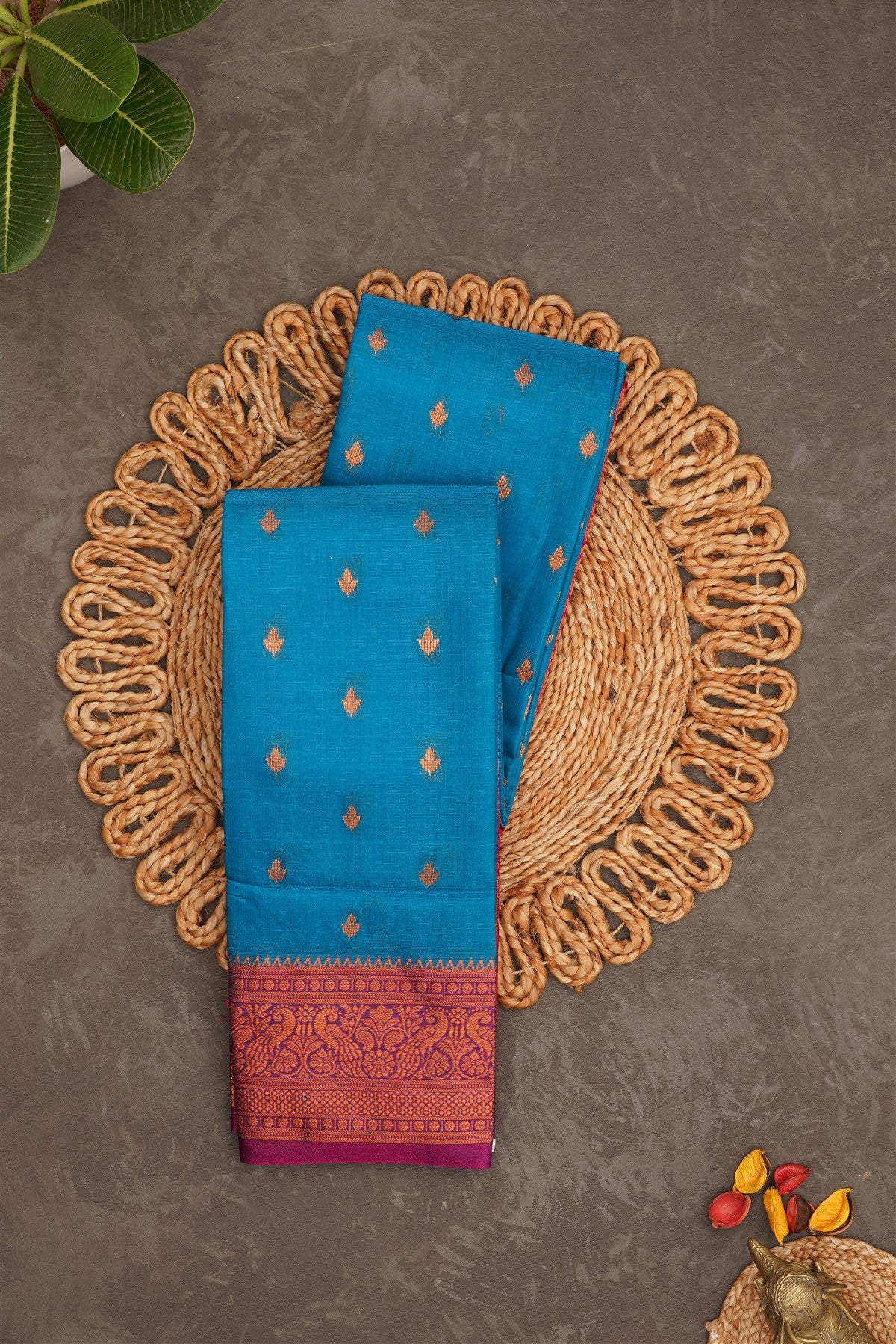 Narayanapet Silk Blue Saree
