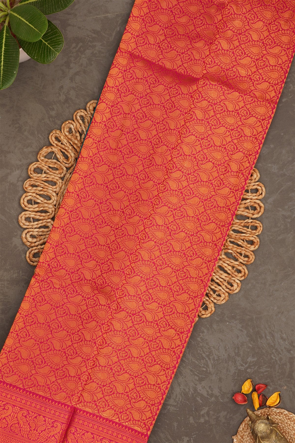 Narayanapet Silk Teal Saree