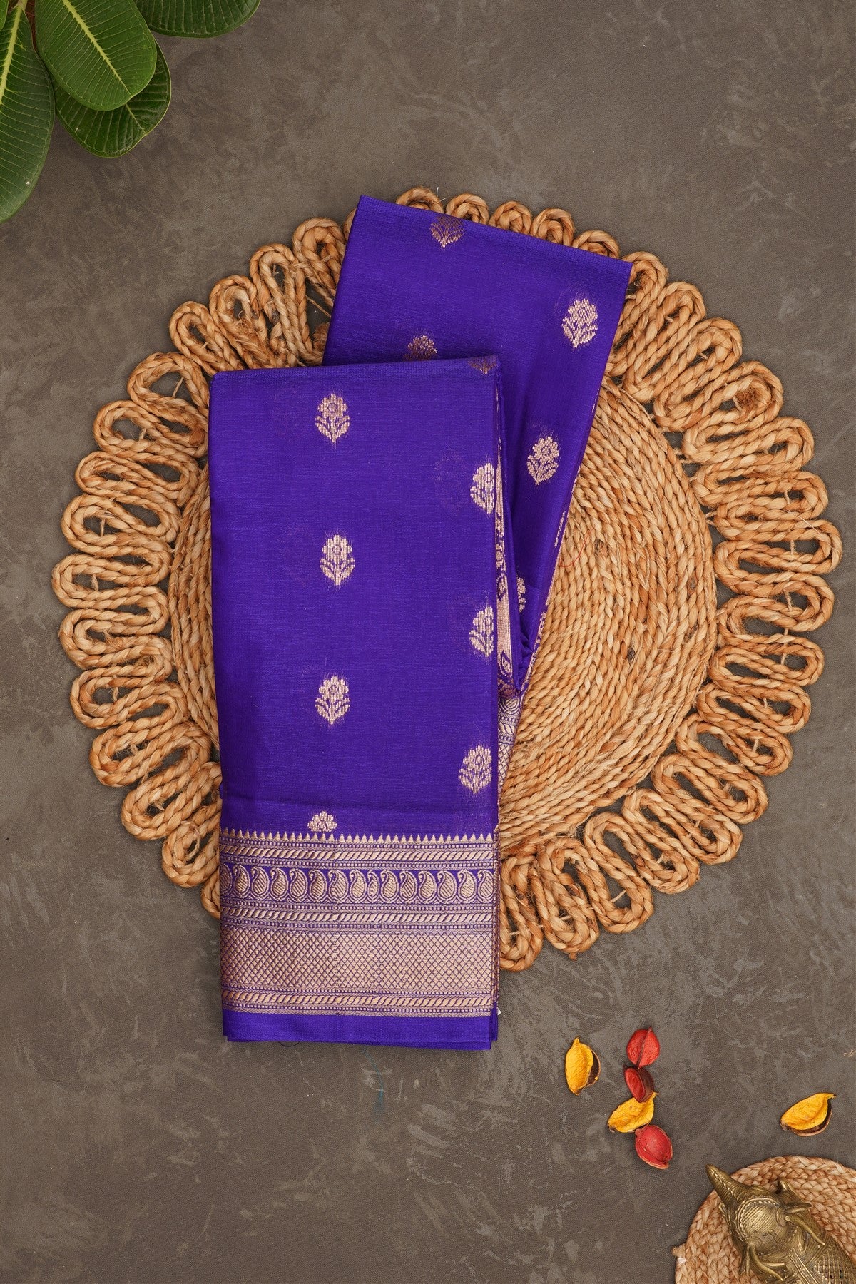 Narayanapet Silk Violet Saree