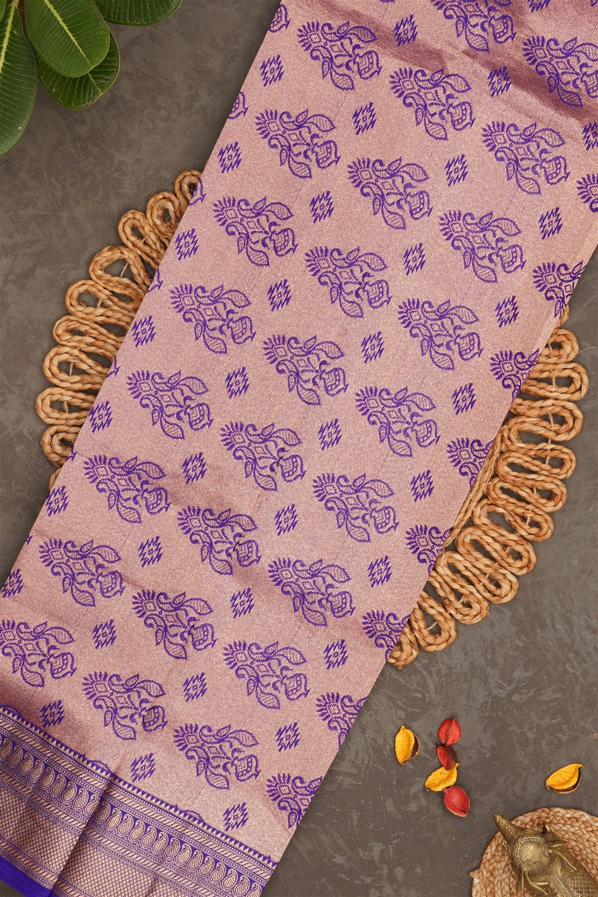 Narayanapet Silk Violet Saree