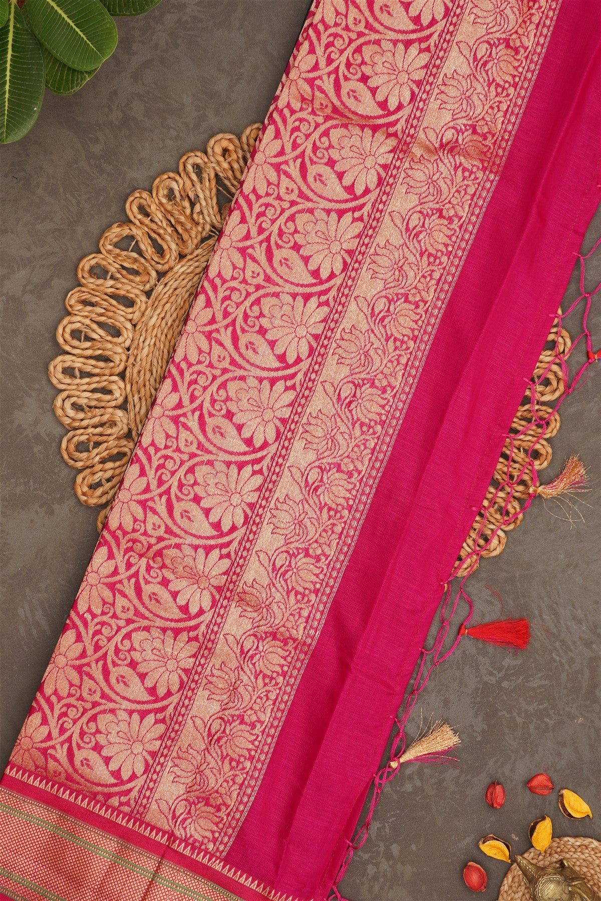 Narayanapet Silk Dark Green Saree