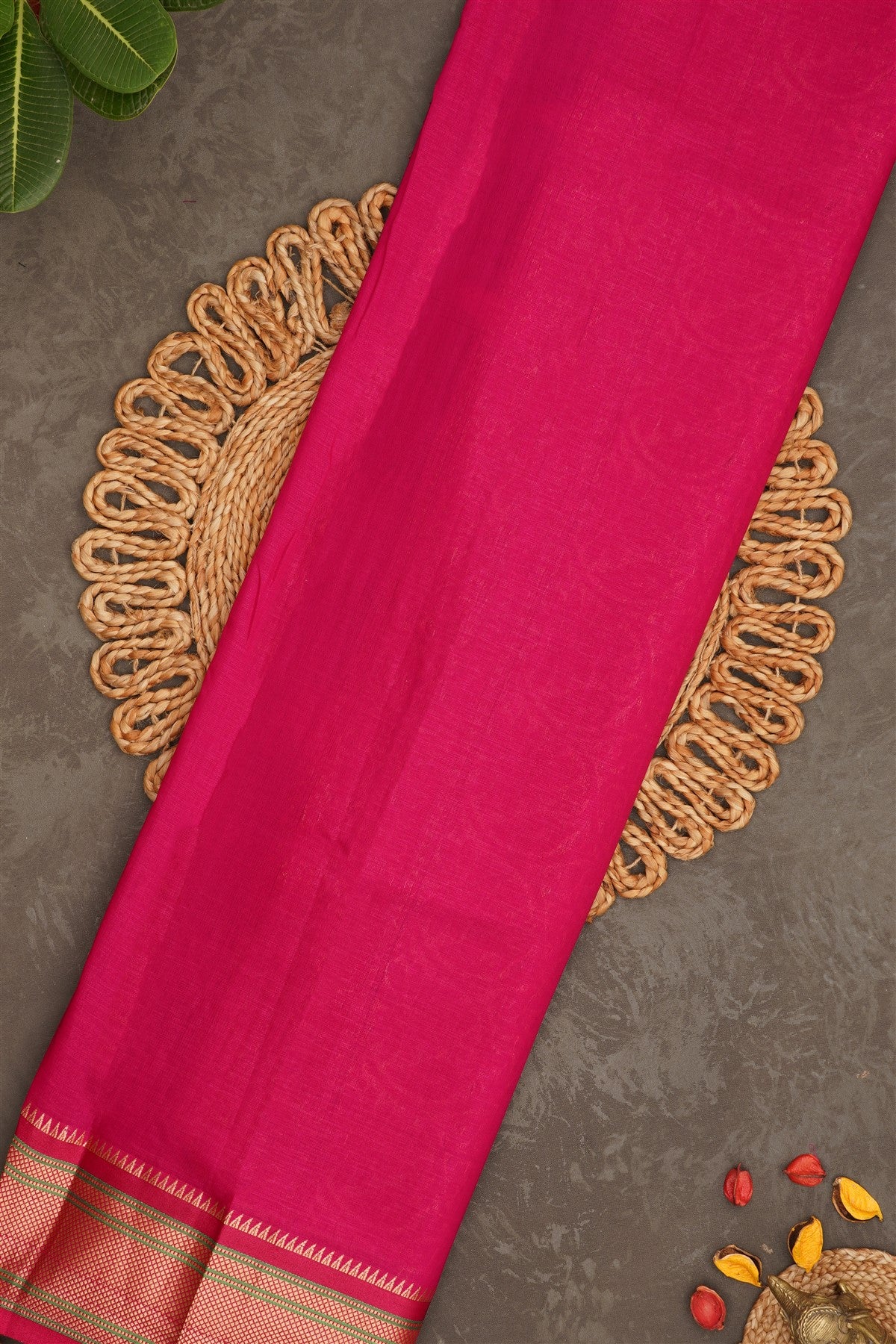 Narayanapet Silk Dark Green Saree
