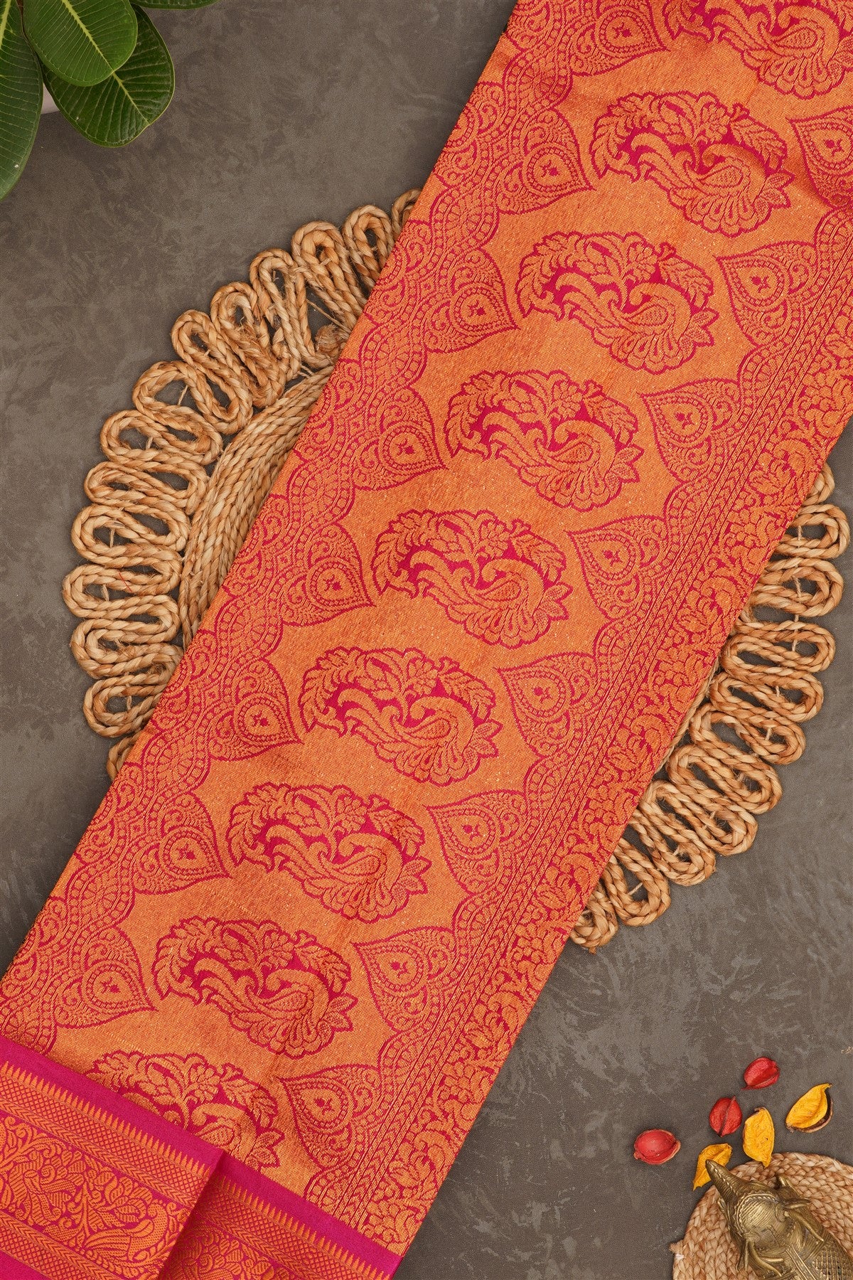 Narayanapet Silk Dark Green Saree