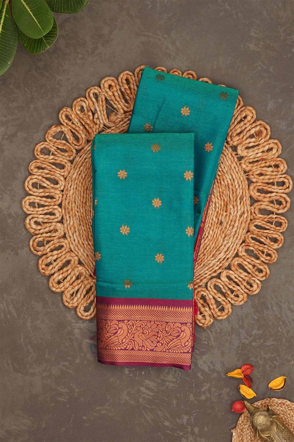Narayanapet Silk Green Saree