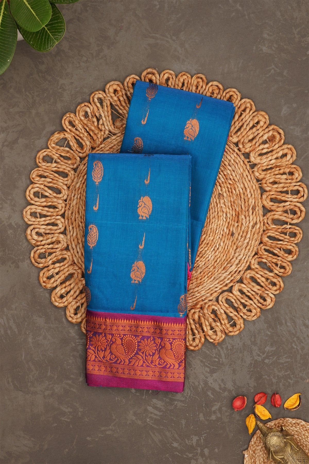 Narayanapet Silk Blue Saree