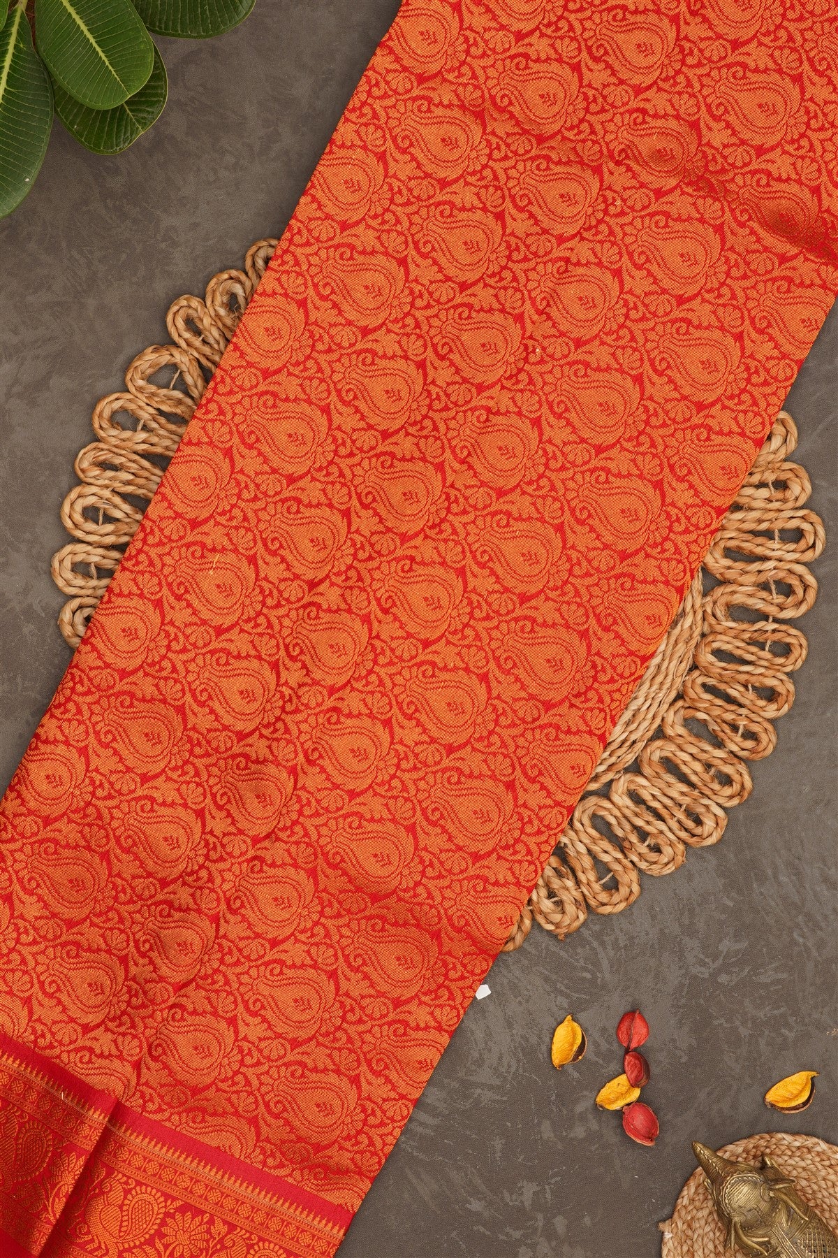 Narayanapet Silk Dark Green Saree