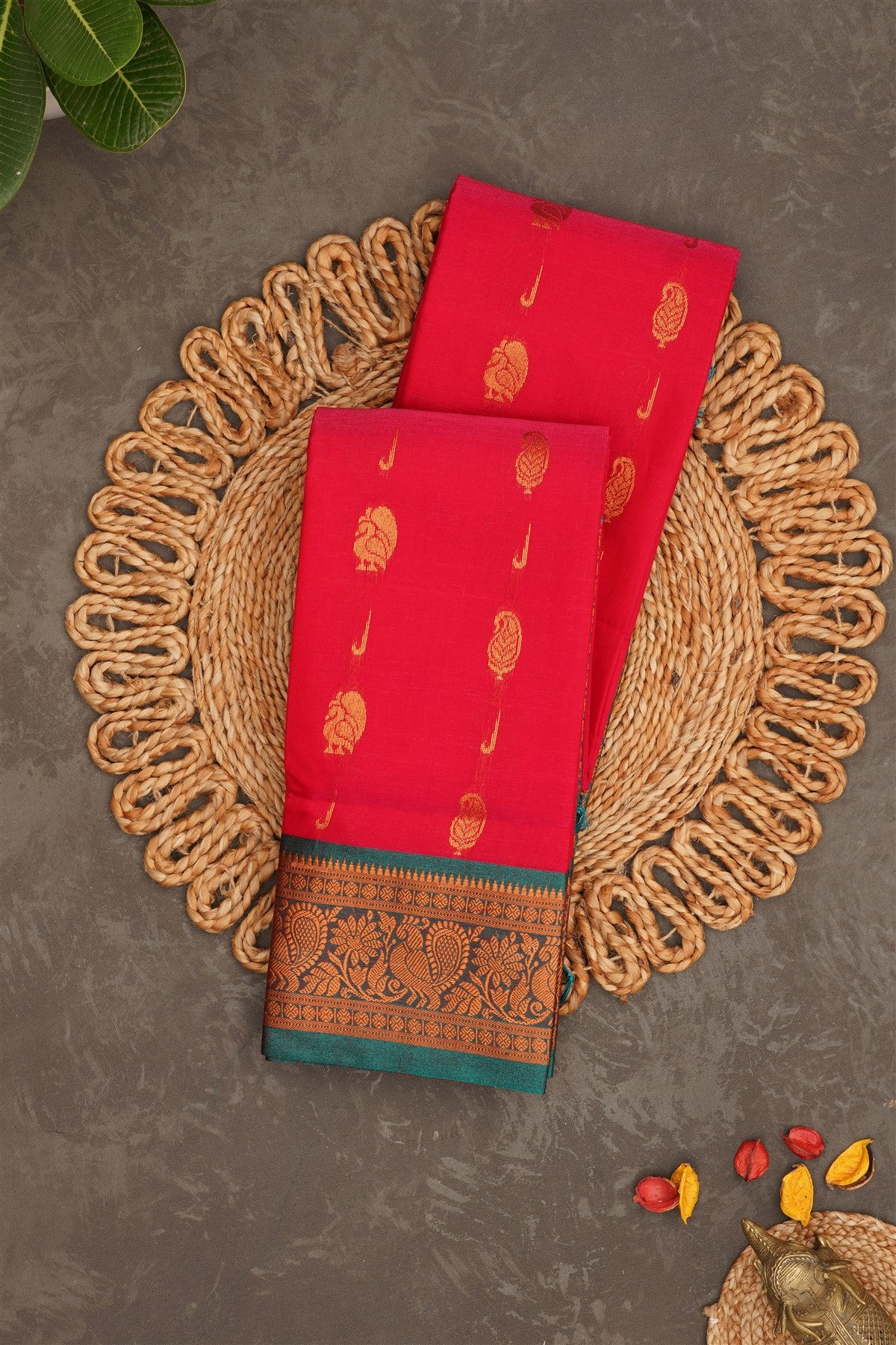 Narayanapet Silk Dark Pink Saree