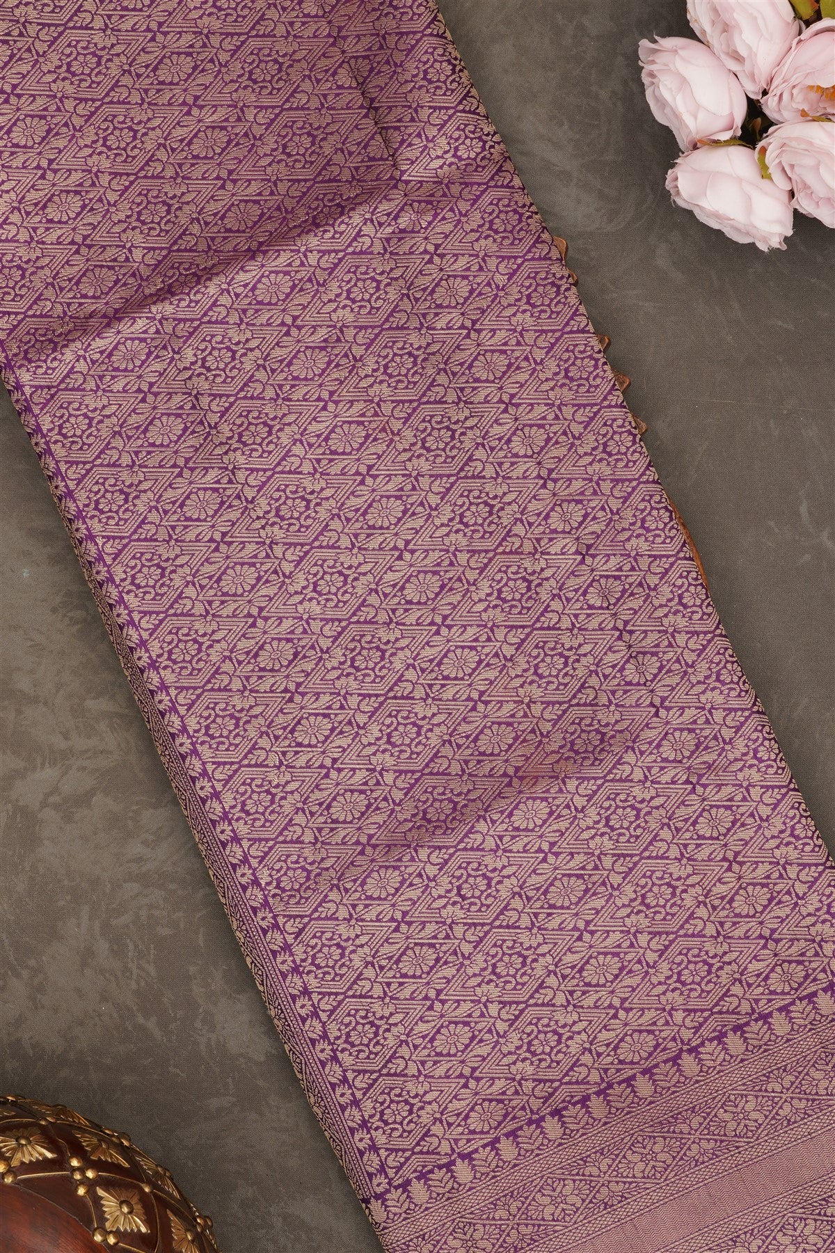 Banarasi Silk Violet Saree