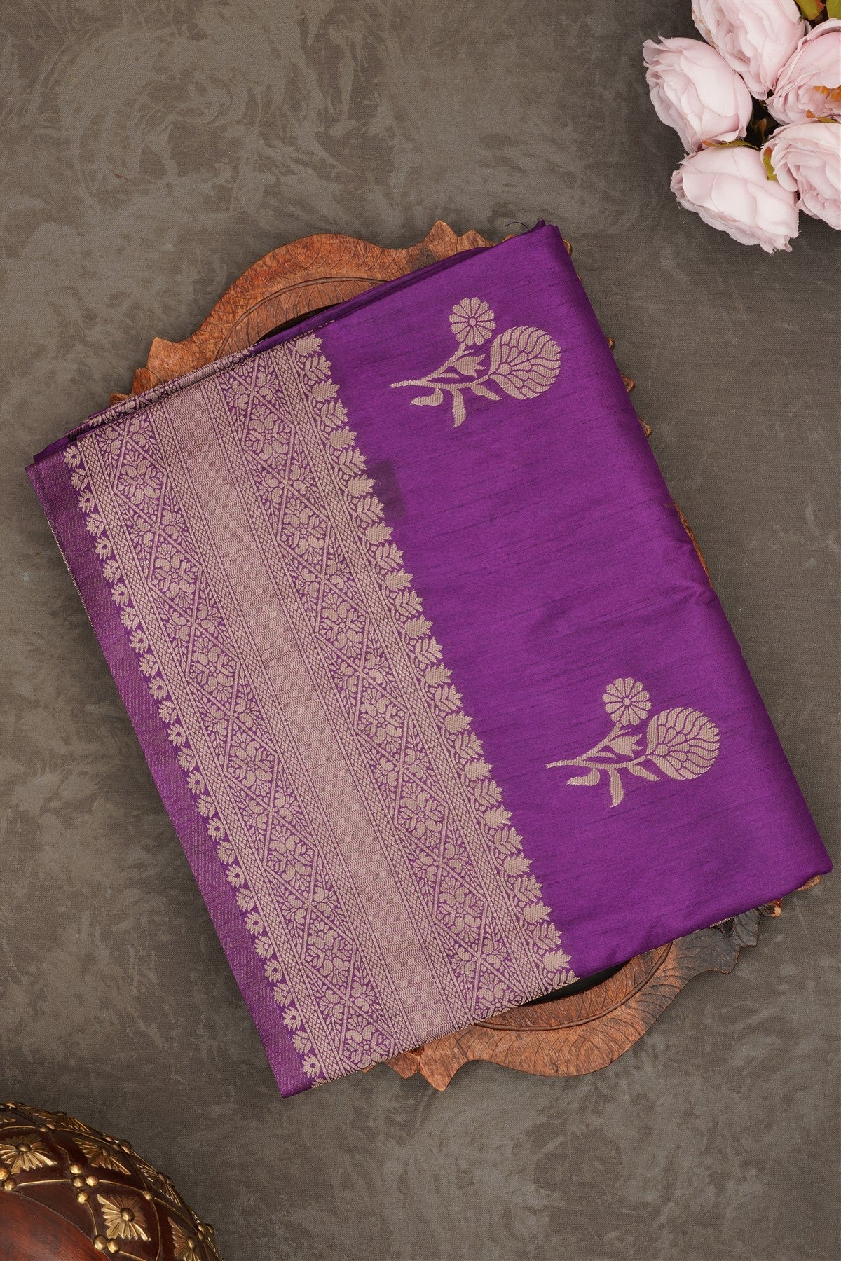 Banarasi Silk Violet Saree