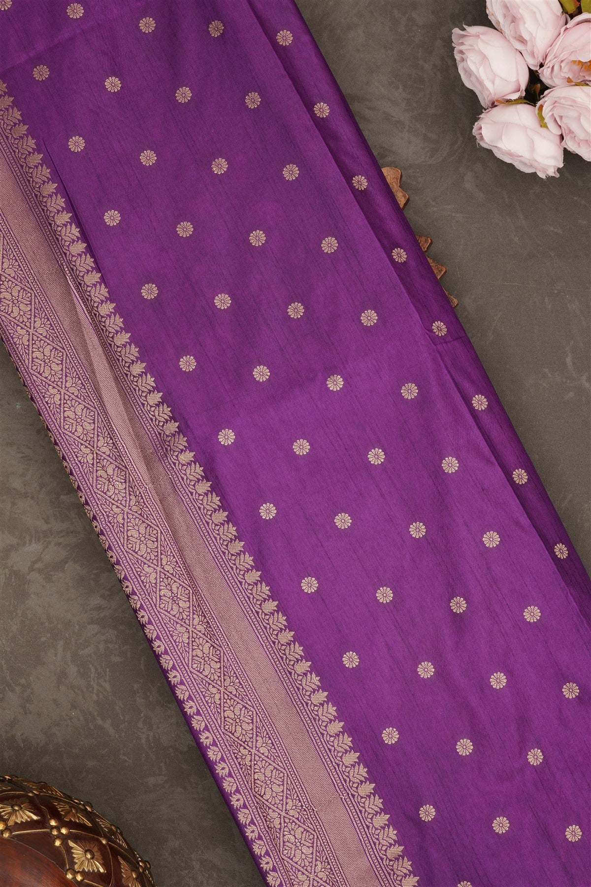 Banarasi Silk Violet Saree