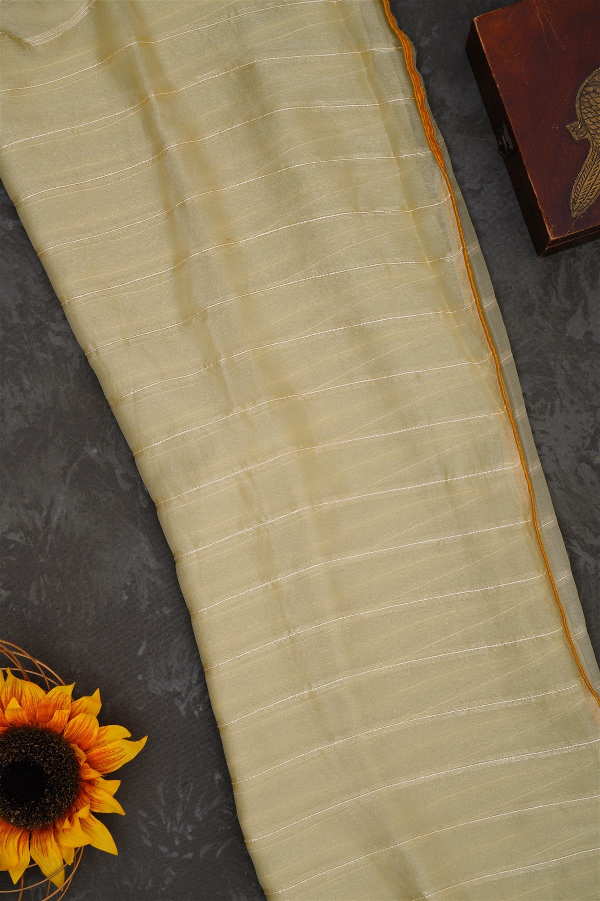Fancy Georgette Beige Saree