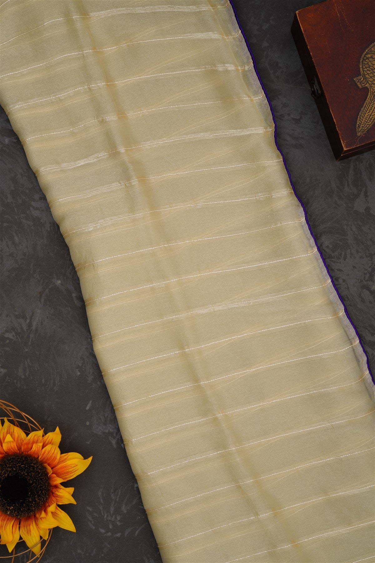 Fancy Georgette Beige Saree