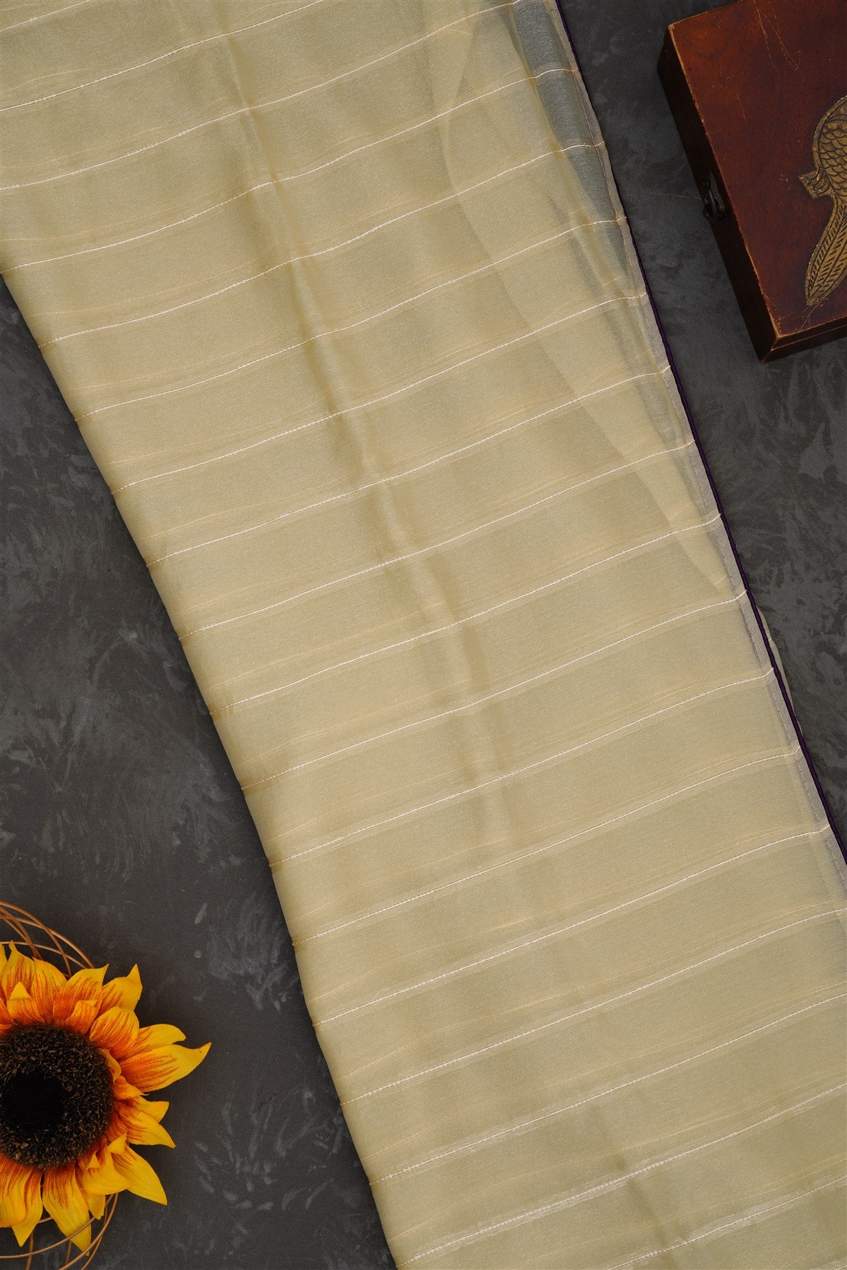 Fancy Georgette Beige Saree