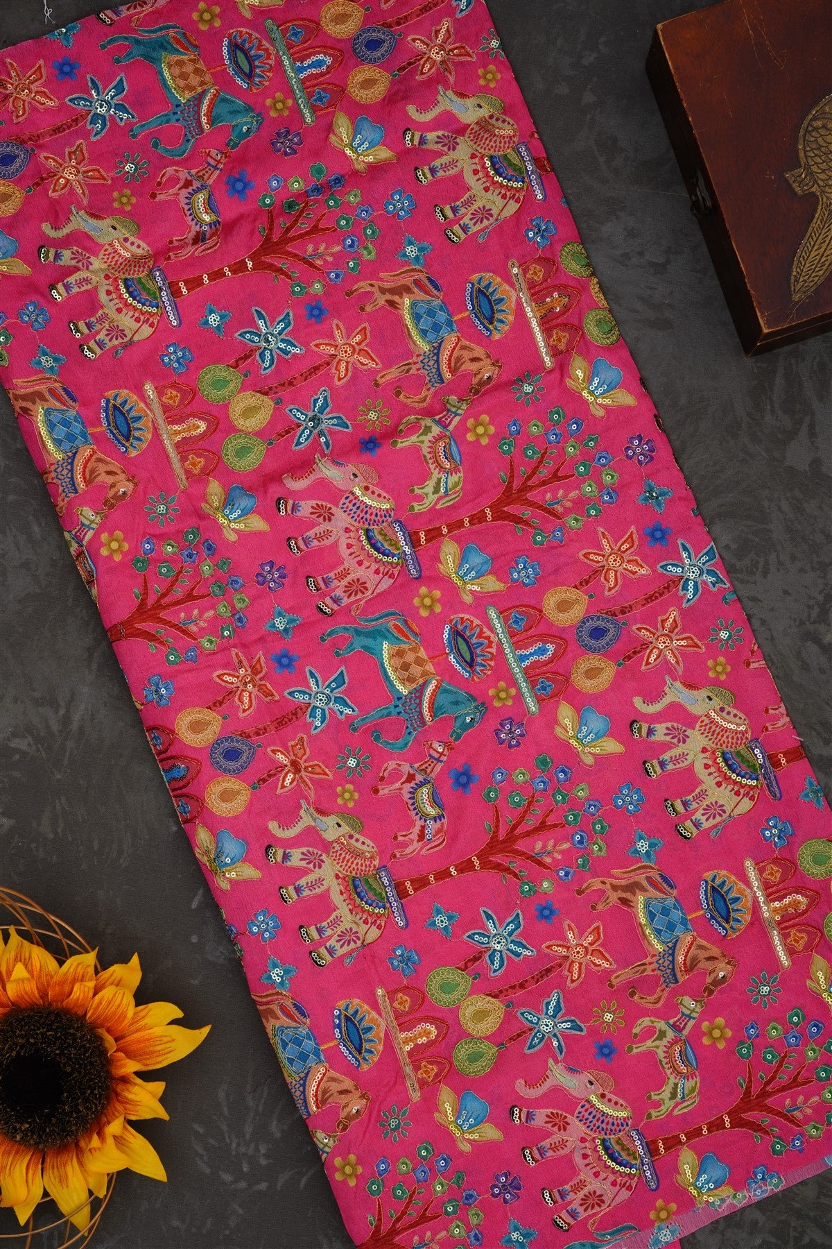 Fancy Georgette Beige Saree