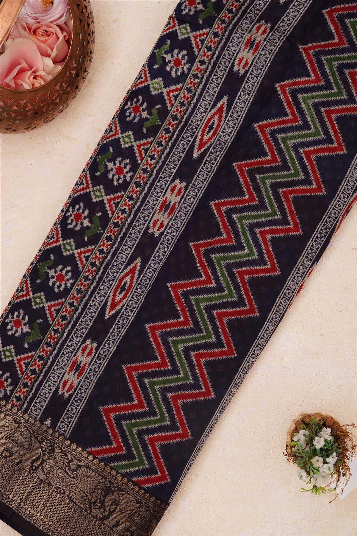 Bhagalpur Tussar Silk Maroon Saree