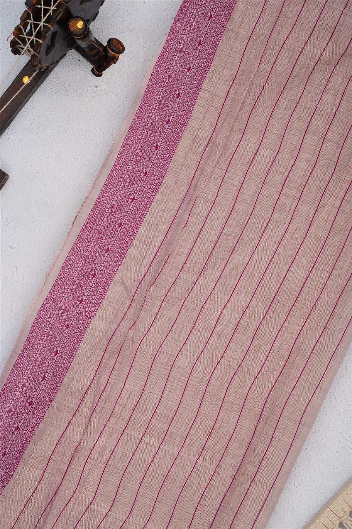 Bhagalpur Puliya Cotton Light Lavender Saree