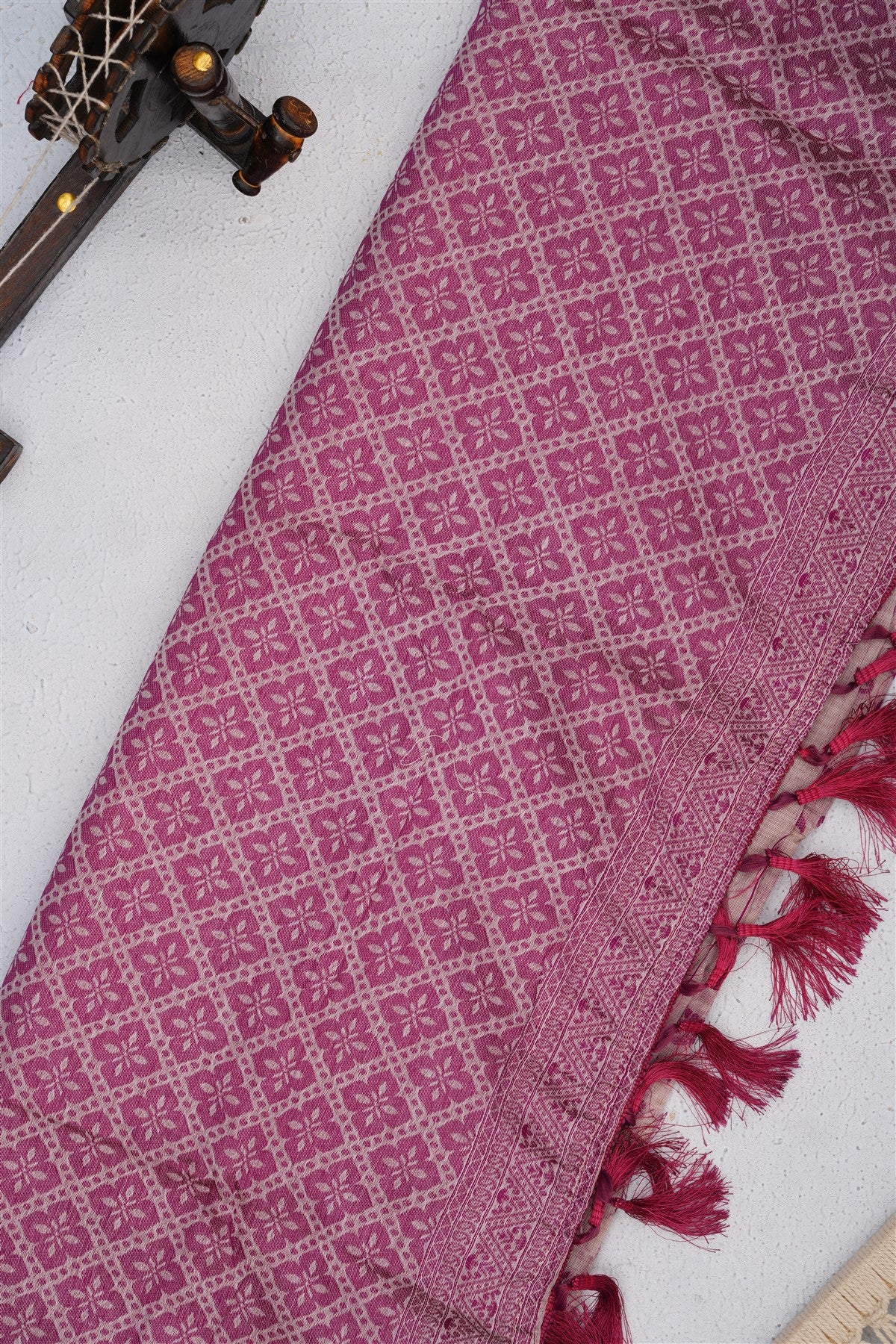 Bhagalpur Puliya Cotton Light Lavender Saree