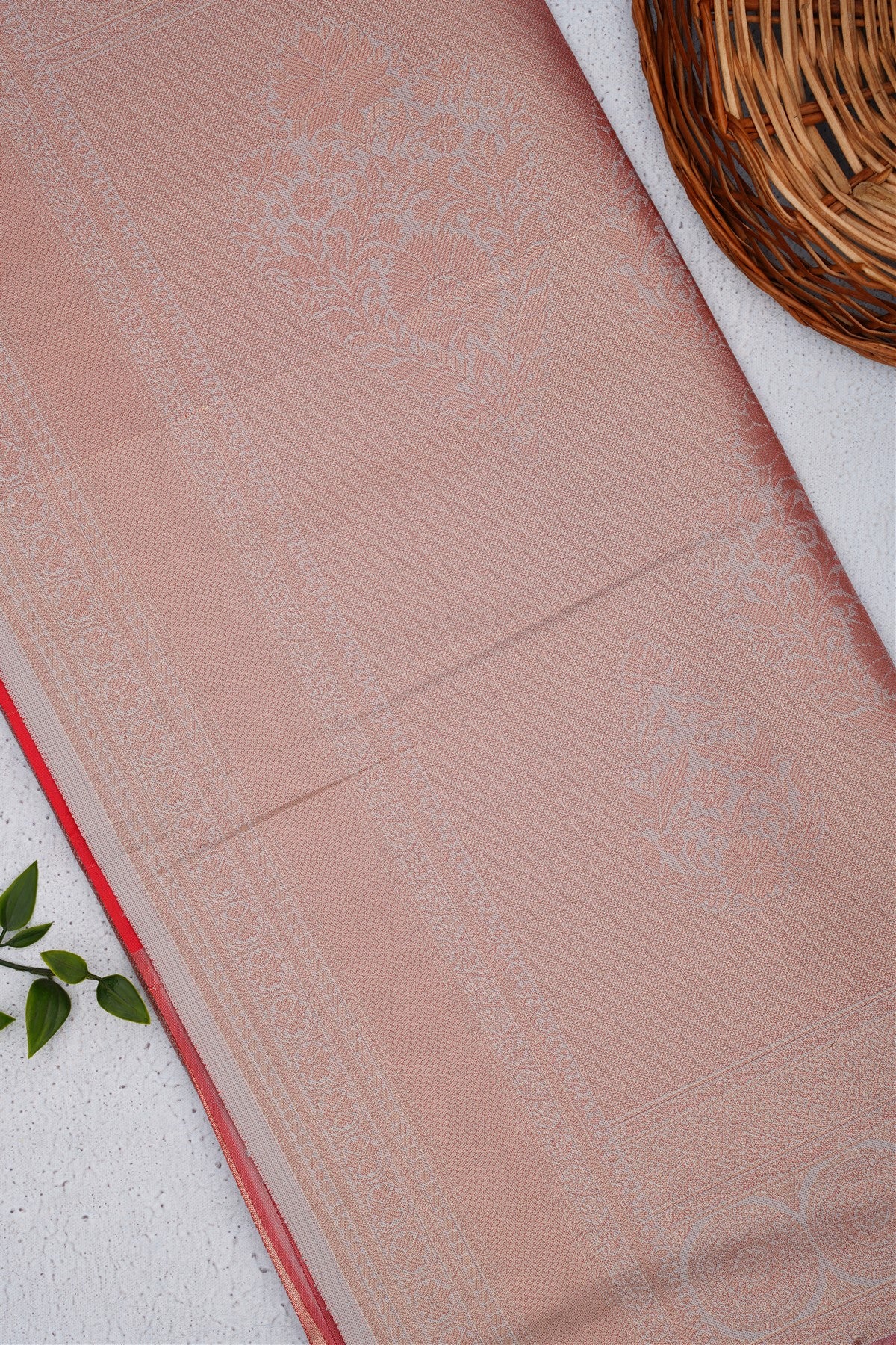 Banarasi Soft Silk Coral Saree