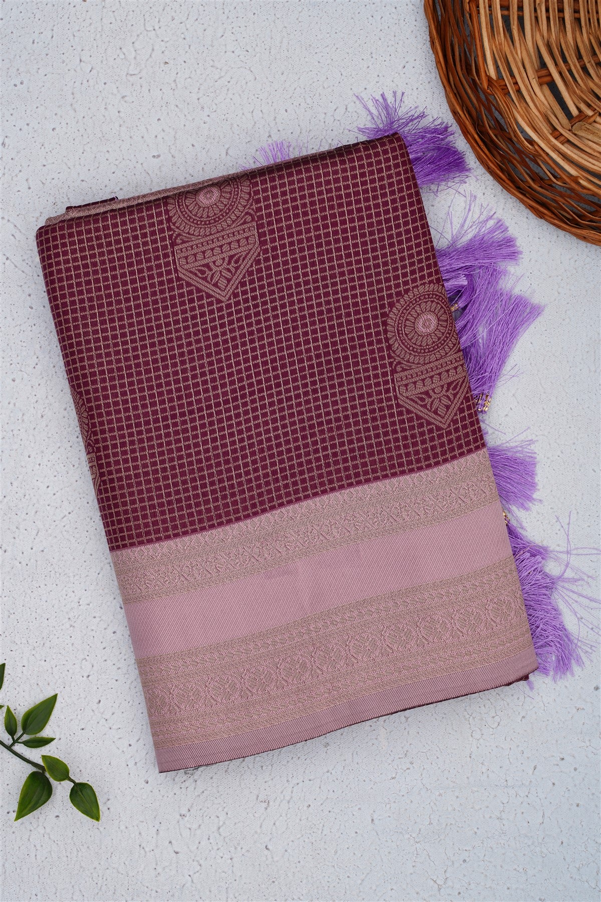 Banarasi Soft Silk Dark Purple Saree