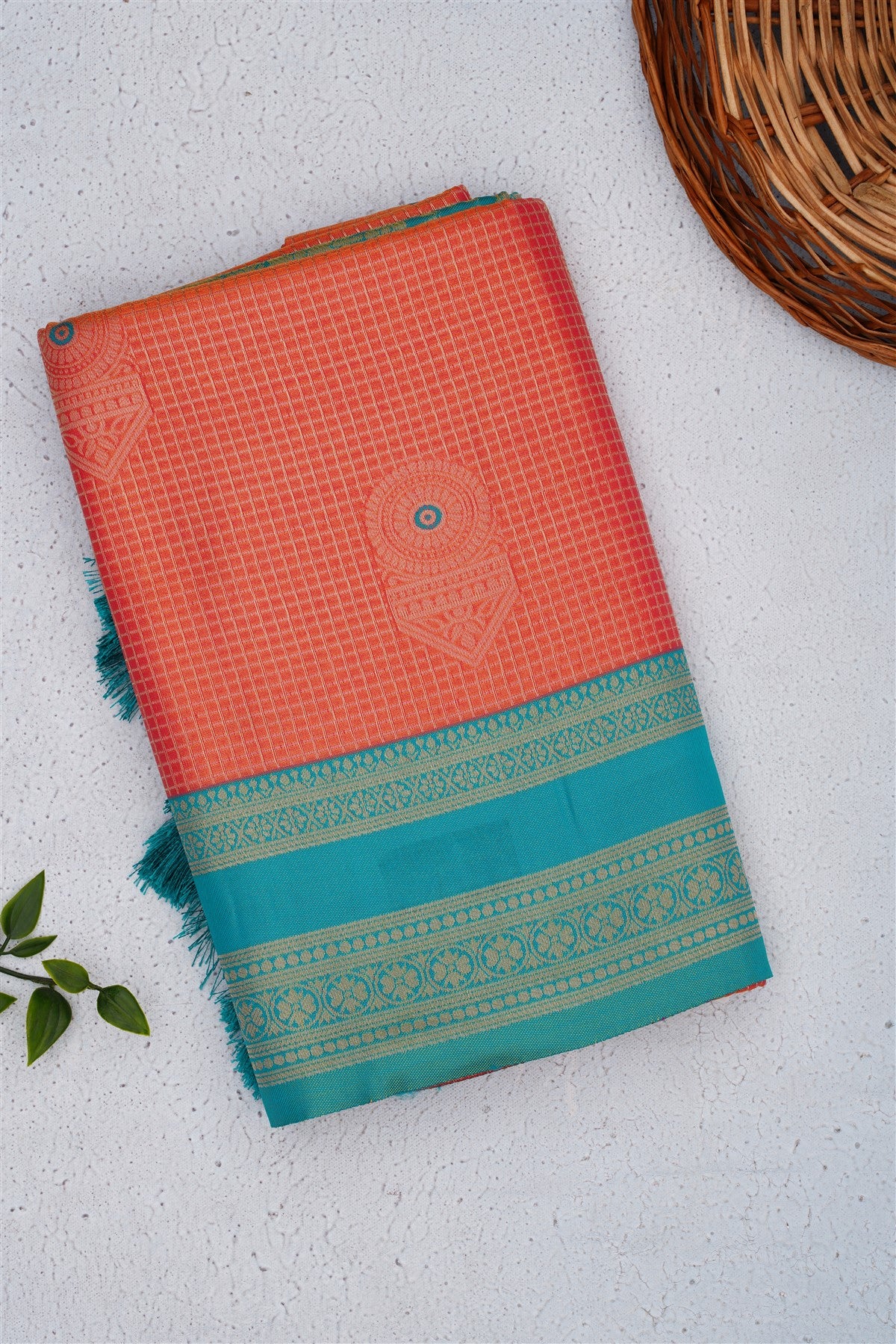 Banarasi Soft Silk Light Orange Saree